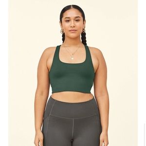 NWT girlfriend collective Paloma Racerback Bra Moss M